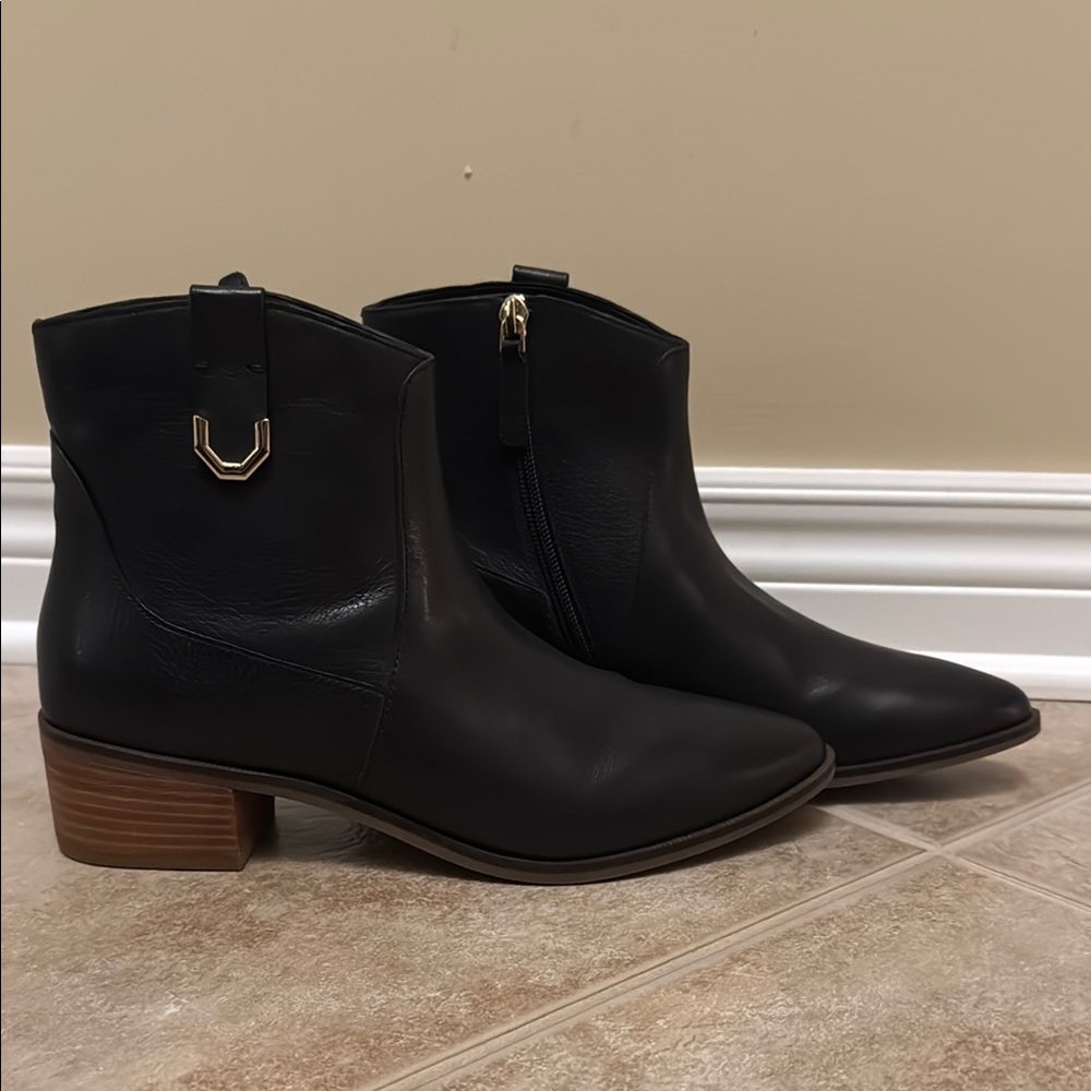 Cole Haan black ankle boots, never worn!